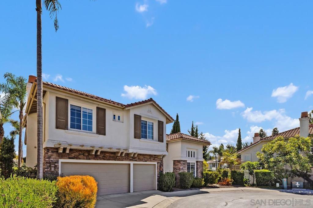 Gorgeous luxury home sits high in exclusive, desirable and private GATED Ridgegate community boasting one of a kind views of the La Jolla hills + SOLAR. Step into the foyer w/ its soaring ceilings & the abundant windows in the LR/DR spaces. Gleaming Brazilian walnut flooring flows throughout the main floor. Euro-style kitchen offers plenty of counterspace/SS appliances. 4 Bds + Loft. Renovated MBA w/ Contemporary fixtures and roman tub. Relax & entertain outside in the private, fenced yard with cement patio. Step outside and discover a private CUL-DE-SAC setting with delightful outdoor areas & panoramic city lights + mountain views from multiple locations offering unparalleled Southern California lifestyle! Enter the community through a secure gated entry and enjoy ample amenities including pool, spa, playground, dog park, sports court, and clubhouse w/kitchen. Its prime location atop Mt. Soledad provides convenient access in and out of La Jolla, close proximity to freeways! Hurry this won't last! Gorgeous luxury home sits high in exclusive, desirable and private GATED Ridgegate community boasting one of a kind views of the La Jolla hills. Step into the foyer w/ its soaring ceilings & the abundant windows in the LR/DR spaces.Gleaming Brazilian walnut flooring flows throughout the main floor. Euro-style kitchen offers plenty of counterspace/SS appliances. 4 Bds + Loft.Renovated MBA w/ Contemporary fixtures and roman tub.Relax & entertain outside in the private, fenced yard with cement patio.Step outside and discover a private CUL-DE-SAC setting with delightful outdoor areas & panoramic city lights + mountain views from multiple locations offering unparalleled Southern California lifestyle! Enter the community through a secure gated entry and enjoy ample amenities including pool, spa, playground, dog park, sports court, and clubhouse w/kitchen. Its prime location atop Mt. Soledad provides convenient access in and out of La Jolla, close proximity to freeways!Hurry this wont last!