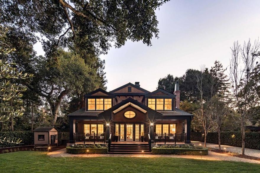 Luxe Rustic Vibe in West Atherton. Located in a prestigious community, this 6 bedroom, 4 full, and 2 half-bath estate of 4,613 square feet (per county) infuses high-end designer styles with rustic, Tahoe-inspired luxury. Enter through the private front gate past the sprawling front lawn. The open-concept interior is bathed in ambient natural light with expansive windows at every turn. Oak floors carry through the formal gathering rooms, full in-law suite, and outstanding chefs kitchen that overlooks the charming patio and pool. The upstairs family room gives way to additional suites, including the ultra-refined master with two walk-in closets, electric heated marble floors, and a steam shower. Enjoy strolling to downtown Menlo Park, Holbrook-Palmer Park, Facebook headquarters, esteemed private schools, and more just minutes from this central yet exclusive setting.
