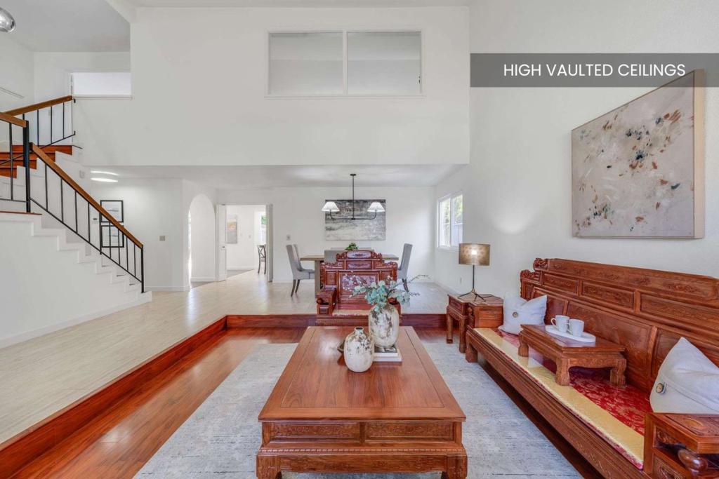 800 Los Positos Drive, 4-bed, 3-bath Shapell home located in one of Milpitas' most sought-after neighborhoods. This two-story home offers 2,566 sq. ft. of thoughtfully designed living space on a 5,000 sq. ft. lot. The home boasts bright and open layout, featuring high vaulted ceilings in the formal living and dining area with large windows flooding the room with natural light. The spacious kitchen has ample cabinet space with granite countertops that flow seamlessly into the family room with a cozy fireplace and sliding glass doors that lead to the backyard. The downstairs bedroom and full bath are perfect for guests or multigenerational living. Upstairs, you'll find spacious bedrooms and a large primary suite with an en-suite bathroom and walk-in closet. An additional oversized bonus room that could be used as an office, 5th bedroom, or gym is located on the second floor. Modern amenities include laminate floors, designer light fixtures, double pane windows, central AC and heating, plus a laundry room. The low-maintenance backyard is perfect for relaxing, gardening, or hosting gatherings. Located near top-rated schools, local parks, shopping centers, and major tech employers, this home also offers easy access to I-880, I-680, and BART, making your daily commute effortless.