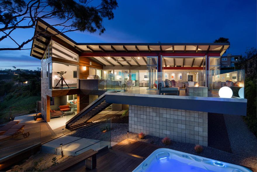 Experience San Diego's Finest in a Magazine-Featured Luxury Residence!Step into a truly one-of-a-kind sanctuary that combines modern elegance with breathtaking panoramic views of San Diego, spanning from downtown to Mission Bay and La Jolla. This retreat in a custom-built, mid-century modern home has been featured in San Diego Homes & Gardens for its architectural artistry and unmatched luxury.Enter an expansive open-concept space where the living room, dining area, and gourmet kitchen seamlessly flow, all opening onto a stunning deck. With a custom firepit, lounge areas, and a gas BBQ, this outdoor space boasts million-dollar views that make every evening unforgettable.The residence includes three spacious en-suite bedrooms, each meticulously designed for comfort and sophistication, plus a unique powder room for guests. Downstairs are another 2 bedrooms and a full bath.The gourmet kitchen is a chef's dream, equipped with top-of-the-line Miele appliances, including a built-in Miele coffee system and steamer, catering to those who appreciate culinary excellence.Floor-to-ceiling bi-fold windows in the great room bring the beauty of San Diego indoors, creating an exquisite setting for relaxation and entertaining. Every detail, from the luxurious finishes to the impeccable design, speaks of uncompromised quality.Minutes away from all San Diego has to offer: the world-famous San Diego Zoo, Seaworld, Petco Park - home of the Padres, Snapdragon Stadium, LegoLand and so much more.