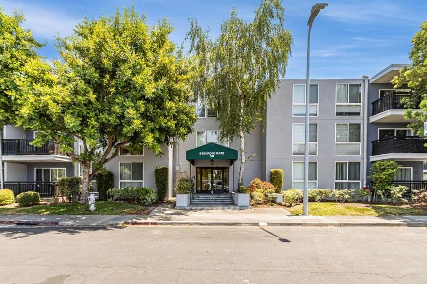 Step into this beautifully renovated top floor 2-bedroom, 1-bathroom condo in the heart of Mountain View. Located in a secure building, Unit 307 has been updated from top to bottom, featuring brand-new kitchen and appliances, baseboards, freshly painted walls and ceilings, LVP floors and new carpet, an remodeled bathroom vanity and modern fixtures throughout creating a bright, move-in-ready space. Inside, you'll find 1,008 square feet of thoughtfully designed living filled with natural light, enhanced by energy-efficient Low-E windows. The spacious living room flows into a dedicated dining area and opens to a peaceful balcony, ideal for morning coffee or relaxing evenings. The kitchen boasts sleek cabinetry, quartz countertops, a refrigerator and a modern electric range. Residents enjoy community amenities including a sparkling in-ground pool, convenient laundry, and gated, assigned parking. The HOA fee covers all major utilities!! Electricity, sewer, and water. Located within the acclaimed Los Altos Elementary and Mountain View / Los Altos High School Districts, this condo combines modern comfort with access to top-tier education. Don't miss this turnkey opportunity in a prime Silicon Valley location!