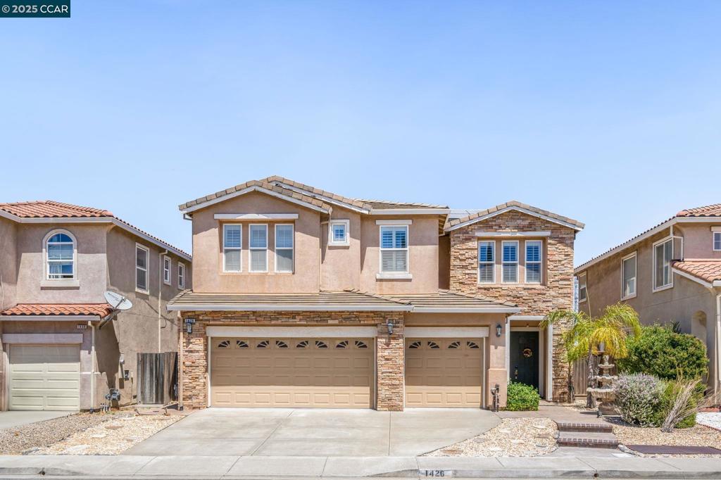 Welcome to this spacious and beautifully updated home in the highly desirable San Marco community of Pittsburg! Offering exceptional value, this 5-bedroom, 4-bathroom residence features a versatile loft and a thoughtfully designed floor plan perfect for modern living. The updated kitchen opens to the main living area and includes quality finishes ideal for entertaining. Enjoy a blend of cherry hardwood, vinyl, and tile flooring throughout. Conveniently located near BART, Highway 4, and walking distance to the newly opened Sprouts, Starbucks, and Mountain Mike’s, this home is perfectly positioned near shopping, dining, and everyday essentials. Don’t miss this incredible opportunity to own in one of Pittsburg’s most sought-after neighborhoods!