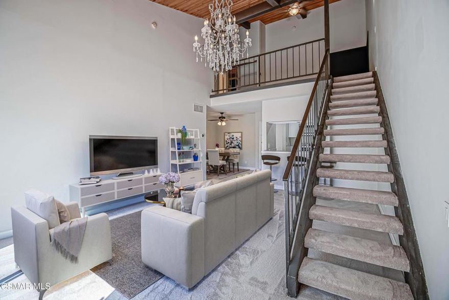 Located in the gated resort-like Encino Oaks community, this  updated upper floor, 2 bedroom, 2 bath home is ready for you to move right in! Extra high wood lined ceilings and an open floor plan brings in tons of natural light to this perfectly laid out unit. New flooring, quartz countertops, stainless steel appliance, central air and heat, a well-sized balcony, and 2 covered parking spaces round out this great condo. This  complex is full of amenities including gated access, a sparkling pool & spa, clubhouse/recreation room with billiard and ping-pong tables, tennis courts, fully equipped exercise rooms and sauna, as well as a laundry room near the unit. The HOA also includes essential services like water, trash, and earthquake insurance. Located just minutes from the 101 freeway, Ventura Blvd, shopping, dining, and public transportation, this condo offers the perfect combination of convenience and luxury.