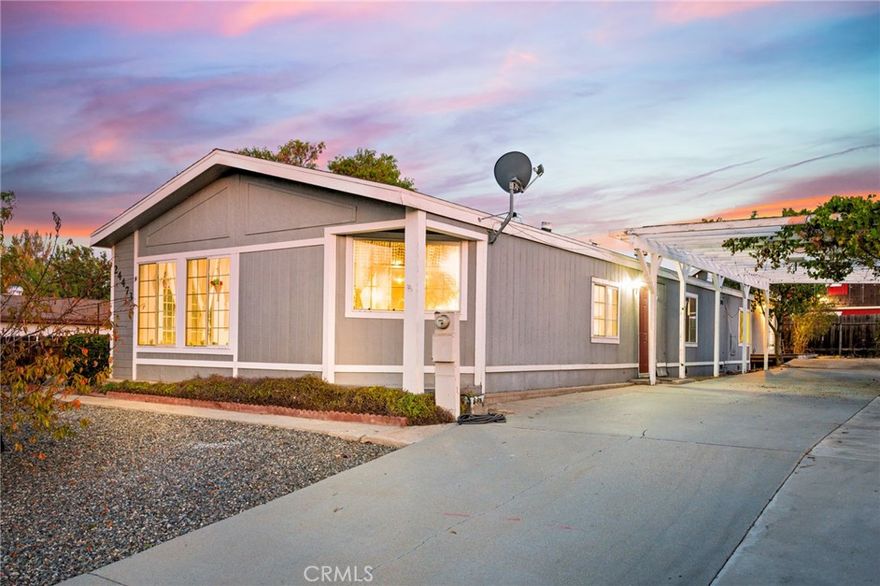 Lovingly updated home in the beautiful Farm community is ready for its new family. Featuring an open concept with high ceilings and lots of natural light. The kitchen opens into a spacious living and dining room perfect for entertaining. 2 spacious bedrooms and 2 bathrooms plus an additional detached office or bonus room. Sizable lot and large driveway with RV parking to accommodate all your toys. Centrally located between the 15 and 215 freeways this home is conveniently located no matter which direction you are headed. The FARM community offers a wide range of amenities including 3 pools, 2 lakes, fishing, soccer fields, 2 playgrounds, orchards, walking trails, basketball courts, dog park, library, community events and more. Come and experience the beauty of county living in the middle of the city.