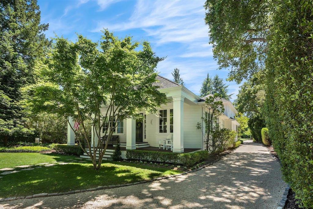 This gracious Atherton home features wide plank wood floors, high ceilings, a private primary suite, large bedrooms, an office with built-ins in the family room, and grand piano sized living room. An ideally located chefs kitchen opens to a large family room, casual dining area, shaded porch and an expansive back yard. A separate front porch offers shaded views of the front lawns and putting green. All rooms feature large windows with landscaped views. Additionally, a one-bedroom cottage adjacent to an inviting pool and spa offers a separate kitchen, living room, and places to work or play. Multi-zoned heating and central AC. Attendance to Las Lomitas schools (buyer to confirm attendance) This is a rare opportunity in Atherton to own a wonderful home surrounded by lush estates, just moments from downtown Menlo Park, with easy access to the rest of Silicon Valley.