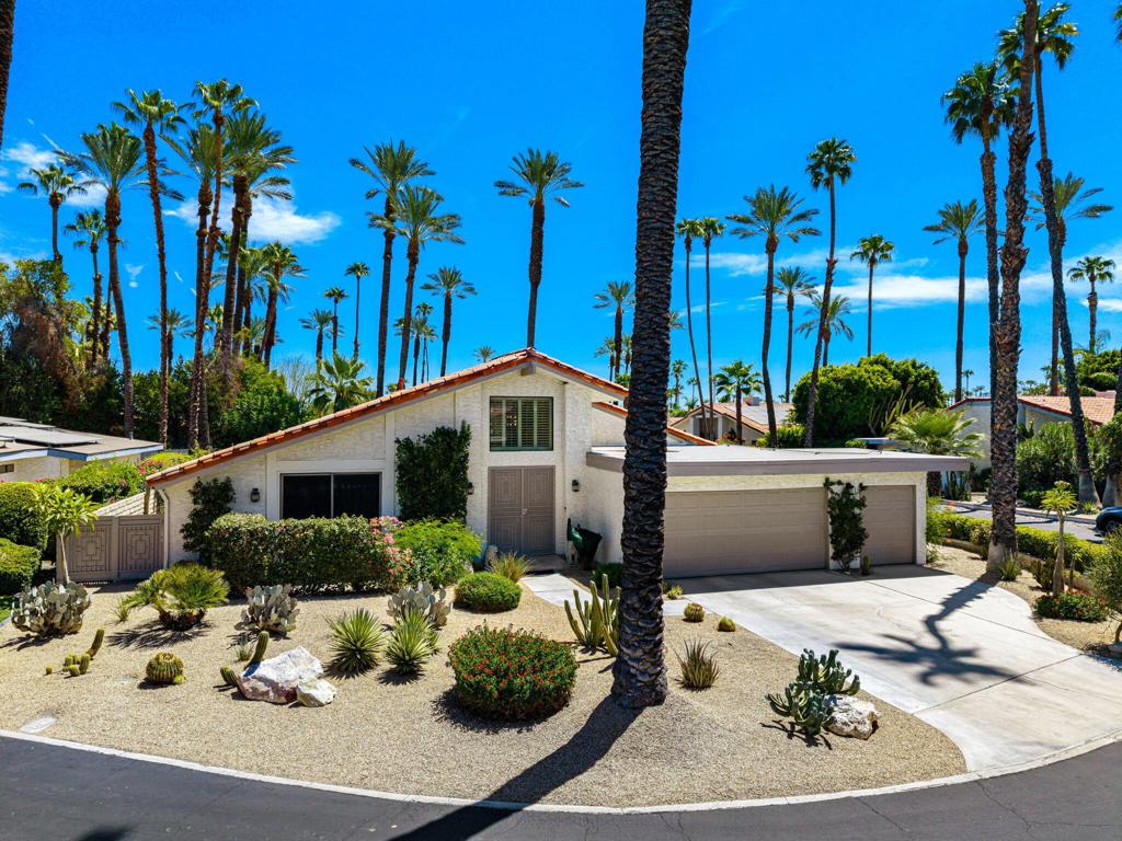 Fabulous Rancho Mirage Vacation Retreat in Presidential EstatesLocated in the heart of Rancho Mirage, this stunning home is set within the quiet, gated community of Presidential Estates. Designed with modern style and comfort in mind, it features floor-to-ceiling windows that seamlessly blend indoor and outdoor living.The spacious living room boasts vaulted ceilings, a cozy fireplace, wet bar, and expansive views of the sparkling pool and outdoor entertaining area. The gourmet kitchen is fully equipped with abundant cabinet space, an island, and everything you need for hosting or enjoying relaxed meals at home. A formal dining room offers the perfect setting for gathering with family and friends.The luxurious primary en-suite includes a split king bed with individually adjustable tilt. Two additional en-suites provide ideal guest accommodations--one even offering a private office space and sofa. All bathrooms have been beautifully remodeled with a sleek, modern design.Step outside to your private backyard oasis featuring a lap pool with water features, spacious covered patio, full-size Weber gas grill, and seating areas perfect for lounging or entertaining.Residents and guests also enjoy access to the community tennis courts, pool, and spa, while the home's owned solar system provides added efficiency. Situated directly across from Mission Hills Golf Course, this home places you minutes from world-class golf, dining, and shopping.Don't miss the opportunity to experience this fabulous Rancho Mirage seasonal rental!