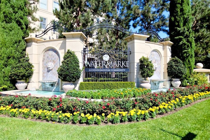 2431 Watermarke is a top floor, luxury condominium with views overlooking the main the courtyard. This end unit with plenty of natural sunlight is AVAILABLE FOR IMMEDIATE MOVE-IN! As you enter, you'll be greeted with an open and bright living space that's perfect for entertaining. This turn-key home features two bedrooms, two bathrooms, a large walk-in closet, washer/dryer, granite countertops throughout and stainless steel appliances.  The Watermarke Condominium Community is located minutes from world class shopping, the finest beaches in OC, John Wayne Airport, and local freeways. The resort style amenities include, friendly concierge staff, state of the art clubhouse with movie theater, library, business center, and game rooms. Other community amenities include a 24 hour fitness center, three pools, one Junior Olympic heated year-round, 4 cabanas, a covered basketball court, children's playground, and three tennis courts. Come see resort style living at it's finest! You don't want to miss out!!!