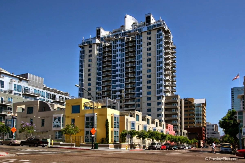 In the Heart of Little Italy - Feels like a Home! Two story Townhome w/rare Private Street Entrance & Patio! Western Sunlight, Great Room, Dual Master BDRs+Office/Guest Rm, 7 built-in closets, 2 lg side by side parking spaces by elevator. Incredible, 1680 sqft open Floorplan! La Vita complex is impeccable w/Low HOA Fee, Pool, Jacuzzi, Fitness Center, Community room, pool table, inner Courtyard BBQ, table areas, lush grass, foliage & waterfalls. Walk to Festivals, Restaurants, Cafes & Waterfront! Neighborhoods: Little Italy Complex Features: ,,, Equipment: Dryer,Fire Sprinklers,Garage Door Opener, Washer Other Fees: 0 Sewer: Sewer Connected Topography: LL