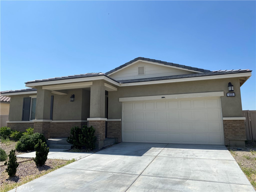 Washer, Dryer and Refrigerator are included or Negotiable. Gorgeous home at Sunset Landing, a beautiful new community in Lancaster by Beazer Homes. One single story open concept floorplan, featuring a spacious foyer and 4 bedrooms (with walk-in closet), with 2.5 baths and a 2 car garage. The beautiful appointed kitchen, with large island is designed with granite countertops, stainless steel Whirlpool appliances and a large walk-in pantry. The master bathroom features dual sinks, a walk in shower and walk in closet. Enjoy the outdoors in the back and rear yard. This home is ENERGY STAR certified to assure maximum comfort with minimal utility expense. Close to freeway#14 access. Close to Cinemark22 movie theater, Apollo Park, Fox Field, JetHawks (Baseball) Stadium, Lancaster Blvd. 2 miles Only from the Lancaster Marketplace, Walmart, some Supermarket, In-n-Out, Starbucks; 3 miles to Costco.