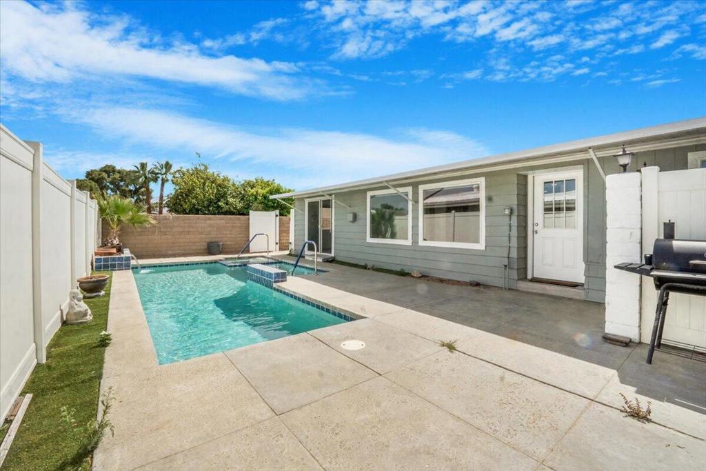 This diamond has been tastefully upgraded to the max. With its inviting newly redone Pool / Spa combo that you are overlooking out of almost every window in the house, this home screams relaxation and enjoyment. The recent owner purchased this home totally redone and remodeled but spend just about another $ 100k in the past year to finish all the details, incl. new Pool Pepple Tech replaster, new Pool Equipment, new concrete driveway and endless other upgrades, too many to list here. As this super low HOA offers 24/7 gated and guarded security, it also offers free golfing to the property owners, multiple community pools, Clubhouse / Restaurant, Tennis, Pickle ball and so on. This is a very active 55plus community and the HOA is only $ 400 per month, this also includes Trash, Cable TV, Internet and so much more.