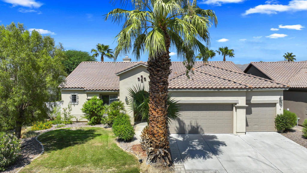 Welcome to Sun City Shadow Hills, where location, amenities, and beauty awaits the 55 + active community. This Ever Popular, San Rafael floor plan, is wonderfully designed with maximizing the space and layout to fit anyone's needs. The bonus of a 3 car garage is truly a value. The backyard is beautifully landscaped and allows for complete privacy. Newly painted interiorly and exteriorly gives a fresh touch. The new HVAC installed recently allows for up to date efficiency. The well maintained kitchen cabinetry, countertops, and stainless appliances are obvious in the pride of ownership and care.Don't miss this 3/BR 2.5/BA, plus den at this great value. Owner is full time, yet easy to show, call for showing.