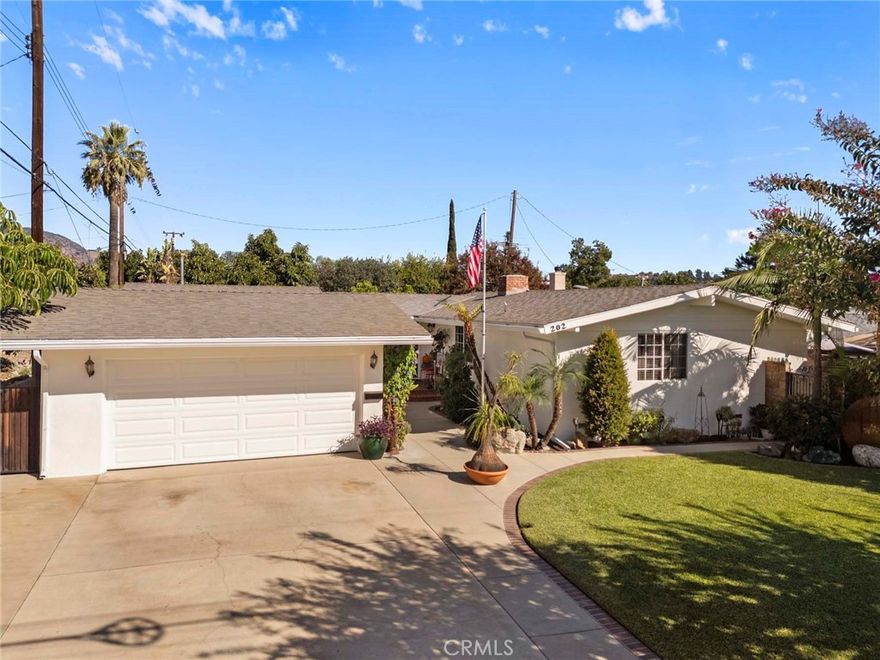 First time on the market in 45 years! Welcome to this charming single-story home, which is 3 bedrooms & 2-bathroom main house. The separate ADU has 1 spacious bedroom & 1-bathroom, large living room with an open kitchen which is approx. 500 sqft. with its separate front and back entries. It has just been painted and new flooring installed. The home features updated electric panel with rewiring to house, copper plumbing, new drywall and insulation, newer stucco and outside paint, all dual-pane aluminum windows & slider, original hardwood floors in key areas.  The living areas are warm and inviting with thoughtful touches. Step outside to a lush backyard designed for year-round enjoyment to host family & friends. Block wall fences on all three sides with a very private outside dining area with a wood burning fireplace. The 2-car detached garage with tantum automatic garage doors and parking for 5 additional vehicles on a concrete driveway. Years of planting and care are the mature fruit trees: Haas Avocado, peach, persimmon, lemon, lime, orange and different kinds of guava, lemon and pineapple. Desirable property like this is hard to find located just a mile from the heart of Glendora Village, where you’ll enjoy shopping, dining, and community events.  This home is in the coveted Glendora School District,  close to Azusa Pacific University, University of La Verne, Citrus College, Gold line and bus stop. Property like this is hard to find and will not last.