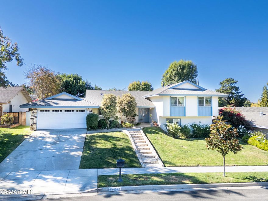 Welcome to this beautifully updated 4-bedroom, 3-bathroom tri-level home nestled in one of Simi Valley's most desirable and family-friendly neighborhoods. Offering a perfect blend of comfort, style, and functionality, this spacious home is ideal for both relaxing and entertaining.Step inside to find a bright and inviting floor plan featuring an updated kitchen with modern finishes, stainless steel appliances, and plenty of cabinet space. The living and dining areas create a warm atmosphere, enhanced by abundant natural light and tasteful upgrades throughout.Upstairs, you'll find 3 generous bedrooms, including a comfortable primary suite with a private bathroom. Downstairs offers a versatile family room and an additional bedroom and bath -- perfect for guests, a home office, or a playroom.The backyard is a true retreat, featuring a freshly re-plastered swimming pool, ideal for enjoying California's sunny days. The freshly painted exterior and no ugly power lines adds to the home's charming curb appeal, while the updated bathrooms and modernized kitchen ensure move-in readiness.Located on a quiet street in a well-established community, this home is close to top-rated schools, parks, shopping, and dining -- offering both convenience and tranquility.Highlights:      4 spacious bedrooms, 3 updated bathrooms      Tri-level layout with multiple living areas      Updated kitchen with modern finishes      Freshly painted exterior      Re-plastered sparkling pool      Quiet, family-friendly neighborhoodDon't miss the opportunity to make this beautiful Simi Valley home your own!