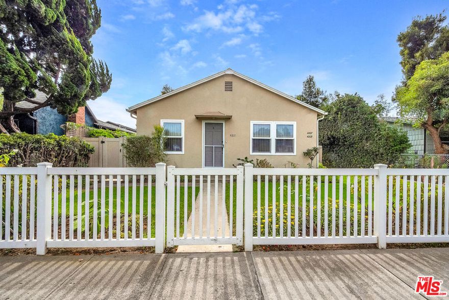 ABSOLUTELY ADORABLE California bungalow. Newly refreshed with refinished hardwood floors throughout, brand new granite countertops and a new, XL stainless steel refrigerator. Layout flows from a wonderfully large living room with its own gas fireplace to the light filled kitchen. The classic gas stove with attached oven will inspire the chef in you, especially with your own side garden area for entertaining. The spacious, single bedroom is right off the hallway and has its own window AC unit and walk-in closet. The bathroom offers a tub/shower combo and lots more closets for storage. Light pours in from every bright window. Inside too is a coveted, stackable washer/dryer and tons more closets for extra storage. Parking is great in your private garage with extra storage. All this is just a few minutes' walk to the heart of the Culver City village cafes, boutiques and nightlife!