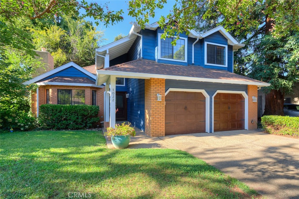 A beautiful home on a private cul-de-sac with so many upgrades! The curb appeal really pops with the newer paint. Walk inside to find upgraded lighting and newly stained wood trim. It has a vaulted ceiling formal living room with a wood-burning stove, and is connected to the formal dining room. The larger living room in the back is the perfect amount of space and looks out into your spacious back yard with a fish pond. Half of the garage has been converted into a bonus space, fully finished out. The kitchen has new countertops and paint, and really shines. Upstairs, there is a large master bedroom connected to a bathroom-closet combo with a giant soaking tub. The two other bedrooms are down the hall with their own bathroom. There is a dedicated laundry room and a guest 1/2 bath downstairs for convenience. Come and see it today!