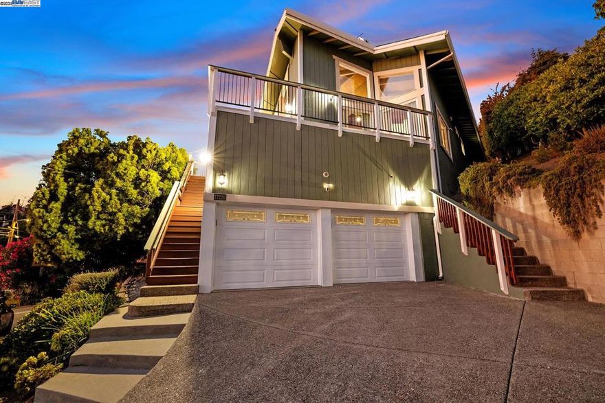 Spectacular Bay Views for under $1M. 3 Bedrooms, 2 baths, appx. 1,950 square feet, 2 car fully finished garage, loft area(could be used as family room). Living room with free standing stove, high ceilings, ceiling fan, & lots of natural light. Large kitchen features: Oak cabinets, tile counters, laminate flooring, recessed lighting, SS Refrigerator, Dishwasher, & Sink. Jennaire stove & oven. Open dining area off of kitchen. Newer central heat & air conditioning, newer water heater, new electrical panel, dual pane windows, composition shingle roof, leased alarm system, tile decking, freshly painted interior. Square footage on public records differs from appraisal square footage. Buyers to verify square footage. San Lorenzo school district.