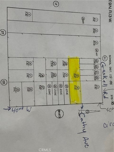 Photo of 0 40th St West and Cathy Ave, Rosamond, CA 93560 (MLS # SR25107490)