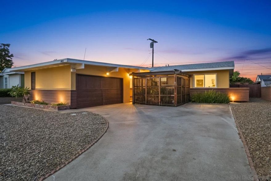 Welcome to this rare Allied Gardens gem, lovingly maintained by the original owners and offered for the first time since the neighborhood was established in 1956. This 4-bedroom, 2-bath home offers 1,174 sqft of inviting living space with timeless character and thoughtful updates throughout. Step inside to discover freshly refinished hardwood floors, vaulted ceilings with exposed wood beams, and a freshly painted interior featuring designer color palettes. The spacious living room and primary bedroom are both equipped with energy-efficient mini-split systems for year-round comfort. Dual-paned windows provide abundant natural light while improving efficiency. The kitchen and bathrooms are a blank canvas, ready for your personal touch, perfect for creating your dream spaces. Outside, enjoy a large, low-maintenance yard ideal for entertaining, complete with a wood pergola patio cover and plenty of room for gatherings or gardening. Major system upgrades include a newer electrical panel and a replaced sewer line with durable ABS plastic. Nestled on a quiet street in one of San Diego’s most beloved neighborhoods, this home offers the best of Allied Gardens living, highly rated schools, and easy access to parks, hiking trails, the Allied Gardens Recreation Center, Lake Murray, Cowles Mountain, and nearby Mission Trails Regional Park. Enjoy convenient proximity to local shops, restaurants, and easy freeway access for a quick commute anywhere in San Diego. Don’t miss this exceptional opportunity to own a piece of Allied Gardens history, where original charm meets endless potential!