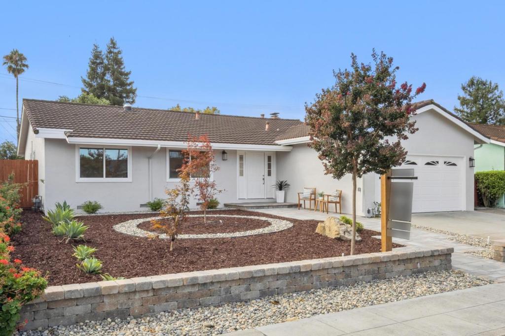 Welcome to 2028 Staats Way, a beautifully updated 3-bedroom, 2-bathroom home offering 1,348 sq. ft. of living space on a generous 6,000 sq. ft. lot. Built in 1961 and thoughtfully remodeled from top to bottom, this home blends timeless charm with modern finishes. Step inside to an open-concept layout where a brand-new shaker-style kitchen with quartz counters and stainless-steel appliances flows seamlessly into the dining and living areas. New LVP flooring enhances the main living spaces and hallways, while the original hardwood floors have been refinished in the bedrooms, preserving the homes character. Both bathrooms feature stylish updates with new tile, vanities, and modern fixtures. Additional improvements include a new HVAC system and an upgraded electrical sub-panel, ensuring comfort and peace of mind. Outdoors, enjoy a drought-resistant front garden and a private backyard retreat with a tiled patio, fresh sod, flower beds, and mature fruit trees (orange, pear, and fig). Perfect for entertaining or quiet relaxation. Located on a peaceful street just minutes from top tech employers, shopping, dining, and major commuter routes, this move-in ready home offers the best of Silicon Valley living. PROFESSIONAL PHOTOS TO FOLLOW SHORTLY.