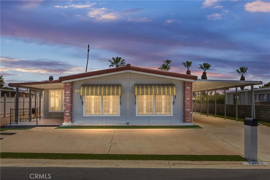Welcome to this beautifully updated 2-bedroom, 2-bathroom home with a spacious den or office, located in the highly desirable 55+ community of Portola Country Club. This move-in-ready residence features new luxury laminate flooring, brand new carpet in both bedrooms, fresh interior paint, and updated light fixtures throughout. The kitchen is equipped with a new stovetop and dishwasher, and the home also includes a brand new central HVAC system for year-round comfort. Both the primary and hall bathrooms have been thoughtfully remodeled with modern finishes, and plantation shutters add a stylish touch to every room.
Additional upgrades include new interior doors and hardware, an extra-long driveway that provides ample parking, and a low-maintenance backyard with artificial turf—perfect for relaxing or entertaining. From the private patio, enjoy breathtaking panoramic mountain views. The home sits on fee land and includes a recorded 433A, making it eligible for traditional financing options.
Living at Portola Country Club means enjoying a vibrant, well-maintained community with exceptional amenities. Residents have access to a secure gated entrance, on-site management, free 18-hole golf, cable TV and high-speed Wi-Fi, three community pools and spas, tennis and pickleball courts, a fitness center, and a dog park. This friendly community is conveniently located close to shopping, dining, and all that the desert lifestyle has to offer.