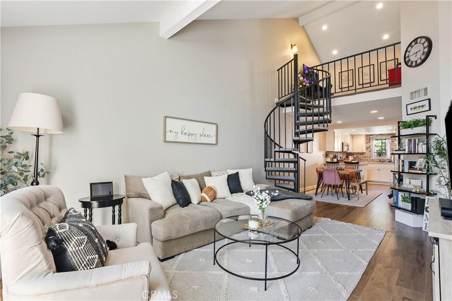 Welcome to 18108 Erik Court Unit 586 – A Stunning, Fully Upgraded Top-Floor Condominium! This beautifully renovated, move-in ready condo offers nearly 1,200 sq. ft. of light-filled, open-concept living space in a peaceful, well-maintained community. Nestled among tranquil walkways and lush landscaping, this home is a true retreat. Step into the spacious living room featuring a gorgeous brick fireplace, perfect for cozy evenings. The adjoining balcony is ideal for BBQs and relaxing outdoors, extending your living space into the serene surroundings. The chef’s kitchen is a showstopper, boasting natural stone quartzite countertops, brick backsplash, stainless steel appliances, and lots of cabinet and counter space – a dream for any home cook. The primary suite is a luxurious escape with soaring ceilings, a fully upgraded walk-in tiled shower, and a dual-sink vanity with modern finishes. The second bedroom is generously sized, and the versatile loft area - which has been extended over the dining area plus a bonus room - offers endless possibilities. Use it as a third bedroom, a private office, or a cozy lounge.



Additional upgrades include:

New carpet in the bedrooms for added comfort

Upgraded guest bathroom vanity and sink

Recessed lighting and ceiling fans in the bedrooms

Central air and heat

Washer and dryer included

Newer water heater

Two-car garage with a new door and opener, plus added storage



Community amenities include a sparkling pool and spa, with trash and water included in HOA dues. Conveniently located near the 14 freeway, top-rated schools, shopping, and dining.



This exceptional home won’t last long – schedule your private showing today!