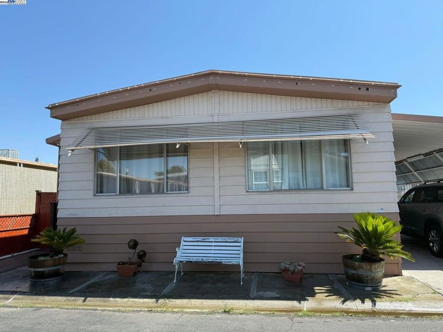 Rare opportunity in the desirable Eden Roc all-age community! This charming and tastefully updated 3-bedroom home features an open layout with beautiful flooring throughout, spacious freshly painted family and dining rooms, and an updated kitchen with a deep stainless-steel sink. Home offers 2 large bedrooms with mirrored closets, a lovely ensuite, and additional storage at the rear. Enjoy a peaceful location with easy access to freeways, BART, shopping, and dining. Eden Roc residents enjoy resort-style amenities including 2 pools, hot tub, sauna, new playground, fitness center with new equipment, and a modern clubhouse. Move-in ready-don't miss this wonderful opportunity!buyer to verified square footage Fireplaces: NO