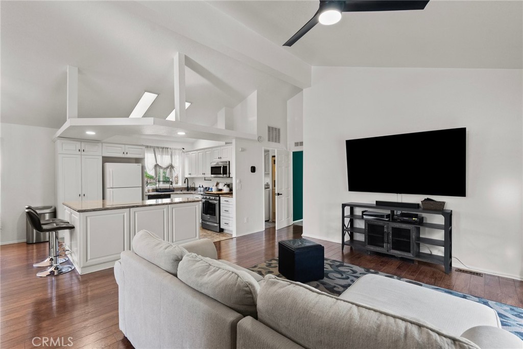 Welcome to this beautifully upgraded home located in the heart of Canyon Country. This spacious 2-bedroom, 2-bathroom residence offers an open and inviting floor plan, modern upgrades, and incredible mountain and valley views—making it the perfect retreat for families and entertainers alike. Step inside to discover a bright and airy living space, featuring high ceilings, recessed lighting, and elegant flooring throughout. The gourmet kitchen is a chef’s dream, boasting granite countertops, stainless steel appliances, ample cabinetry, and a center island—ideal for preparing meals and gathering with loved ones. The adjacent family room with a cozy fireplace provides a warm and inviting ambiance, perfect for relaxing evenings. The primary suite is a true sanctuary, offering stunning panoramic views, a spacious walk-in closet, and a spa-like en-suite bathroom with dual vanities, a soaking tub, and a separate walk-in shower. The additional bedroom is generously sized, providing plenty of space for family, guests, or a home office. Step outside to your private backyard oasis, where you can unwind and enjoy the scenic views. Whether you’re hosting gatherings or simply enjoying the California sunshine, this outdoor space is designed for both relaxation and entertainment. This home is located in a highly desirable neighborhood and offers easy access to top-rated schools, shopping, dining, parks, and hiking trails. Plus, with convenient freeway access, commuting to the greater Los Angeles area is a breeze. This is your chance to own a gorgeous, move-in-ready home in one of Canyon Country’s most sought-after communities. Don’t miss out—schedule your private showing today!