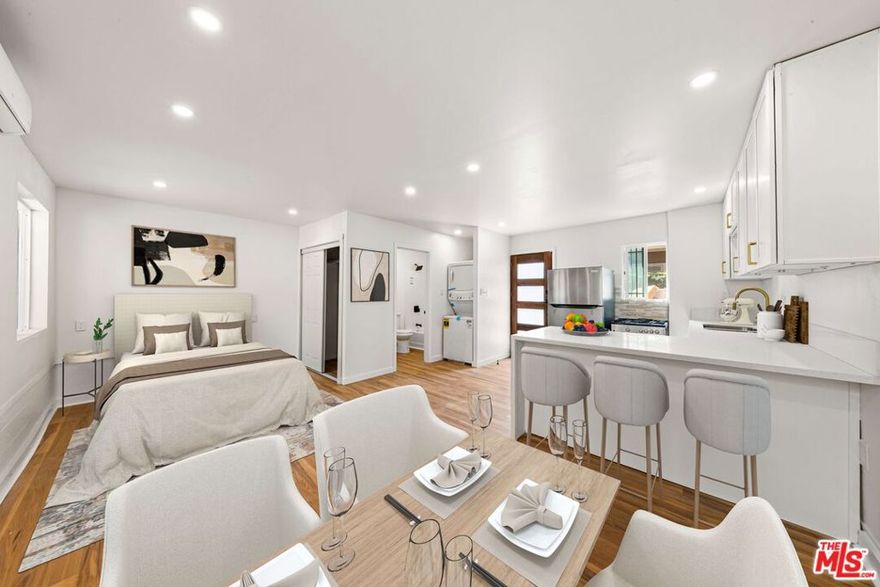 Welcome to this beautifully remodeled ADU in the heart of Gardena, thoughtfully designed with modern finishes and everyday convenience in mind. Inside, you'll find an inviting open layout filled with natural light, featuring quartz countertops, brand-new appliances, and the added benefit of in-unit laundry.Step outside to enjoy a spacious private patio, perfect for entertaining, dining, or simply relaxing in the California sun. With all utilities included, this home offers a truly hassle-free living experience. Blending comfort, function, and style, this ADU is the perfect retreat in a prime Gardena location.