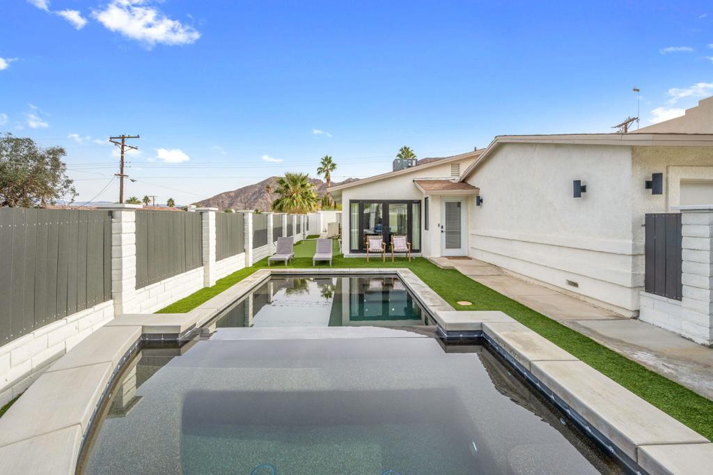 Welcome to 54510 Avenida Madero, a thoughtfully upgraded 4-bedroom, 2-bathroom home located on a prime corner lot high in La Quinta Cove. Enjoy panoramic views of the Santa Rosa Mountains and a layout that embraces indoor-outdoor living.The backyard is designed for relaxation and entertainment, featuring a heated pool and spa, a 4-hole putting green, and an integrated sound system--perfect for enjoying the desert lifestyle.Inside, the chef's kitchen boasts quartz countertops, custom cabinetry, and premium GE Cafe Series appliances. Additional updates include a 2024 HVAC system, dual-pane windows, and upgraded electrical for enhanced comfort and efficiency.Just minutes from Bear Creek Trail, Eisenhower Park, and the Cove to Lake Trailhead, this home offers an ideal setting for full-time living, a seasonal escape, or a 1031 Exchange opportunity in one of La Quinta's most desirable neighborhoods.