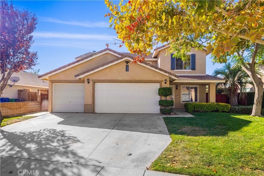 Spacious and inviting move-in ready home in a quiet Antelope Valley neighborhood! Enjoy a bright, open floor plan with a large loft that could be converted to a 5th bedroom, Home office or media room. Enjoy new flooring upstairs and in the downstairs bedroom, new ceiling fans, plus a fresh coat of paint throughout. The kitchen features all-new appliances—including the refrigerator.  The washer and dryer also stay! HVAC system is only a few years old for added comfort and efficiency. Backyard includes a shed/workshop with electricity—perfect for storage or projects. Original owners have taken great care of this home. Conveniently located near schools, shopping, and freeway access. Don’t miss your opportunity to own this beautifully maintained Lancaster home!