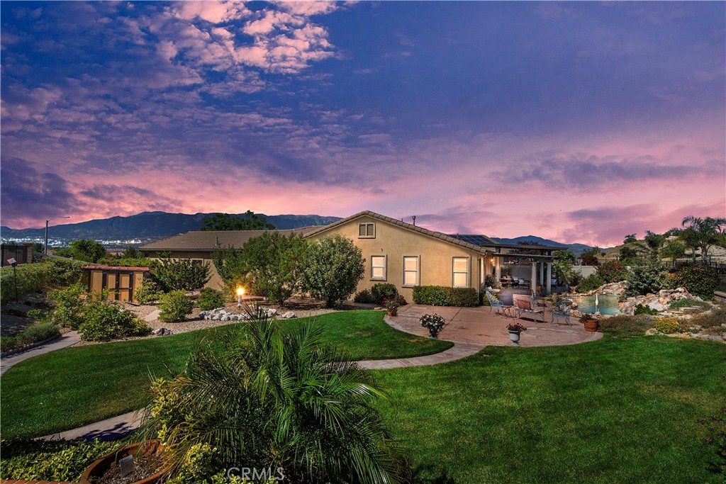 UNSURPASSED MOUNTAIN & CANYON VIEWS - Sought After LANDMARK 1 Model (2,635 Sq. Ft - 4 br 4 Ba including Br & Ba in Casita with POOL & WATERFALL), located in the HIGHEST ELEVATION area of Four Seasons, a 55+ Community on Upscale cul-d-sac. This VIEW HOME has it all, including: A CASITA/Guest House on Large Premium View lot (14,375 SF) with a 40' COOL 'ROCK' POOL & WATERFALLS; Great Room Concept; Custom Bar Area/Room; Open Chef's Kitchen; Unique Random Italian Tile & Upscale Laminate; Crown Molding; Plantation Shutters; Custom Leaded Glass Front Door; Granite Counters; SS Appliances; Water Purification System; Charming Courtyard between Main Home & Casita. Commune with Nature in this Spectacular PRIVATE PREMIUM VIEW LOT featuring Quiet Sitting Areas, Lush Geenery (Fruit-bearing Trees - Lemon, Lime, Pink Grapefruit, Nectarine, Fuji Apple, Plum, Apricot Orange/Lime Hybrid & Avocado), Waterfalls/Cool Pool, and take in the PEACE, SERENTY & Beauty surrounding this Magnificent Property..... FOUR SEASONS goes beyond just a place to live - It's a vibrant community designed to keep you Active & Engaged, offering: THREE Club Property; A Restaurant; Beauty Salon; Massage Parlor and Facial Salon; THREE Swimming Pools & Spa Areas with one Indoor Heated Pool; Movie Theatre; Billiards, 3 FITNESS CENTERS with state-of-the-art equipment, BBQ & Picnic Areas, Tennis Courts; PICKLE BALL COURTS, Paddle Tennis, Shuffleboard, Horseshoe and Putting Green, 6+ MILES of Nature/Hiking Trails; DOG PARK, and So Many Wonderful Activities & Clubs to meet new Friends and be as Active as you choose. FOUR SEASONS is approximately 30 miles from Palm Springs, at a higher elevation for a cooler climate to experience all of the four Seasons; Close to Shopping Centers, (including the World Famous Cabazon Outlet) Restaurants & Casinos, MEDICAL CENTERS/FACILITIES (Literally across the street from Loma Linda & Beaver Medical) - This Picturesque Community is surrounded by rich ranch lands with a Scenic backdrop of 2 Mountain ranges.