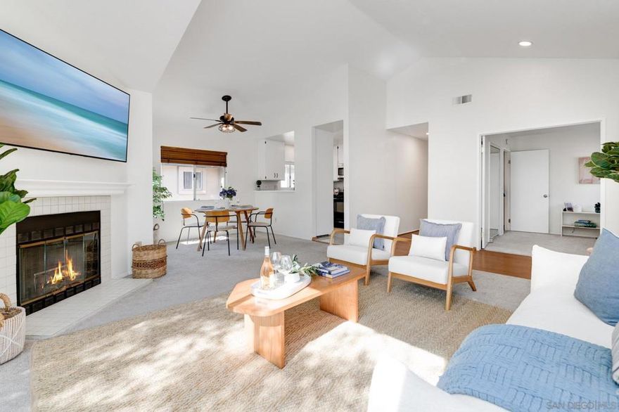 Discover the perfect blend of spaciousness and convenience in this 3-bedroom, 2-bath condo, located in the desirable Falls at Camino Bernardo.  This bright and airy condo offers abundant natural light and soaring ceilings in the main living areas, creating a warm and open atmosphere that feels more like a single-family home. Enjoy resort-style amenities including a pool, spa, gym, tennis court, and plenty of guest parking.  Located within the highly acclaimed Poway Unified School District, this home offers convenient freeway access and is just minutes from 4S Ranch, Del Sur, major corporate campuses, shopping, dining, and everything you need for a vibrant lifestyle.