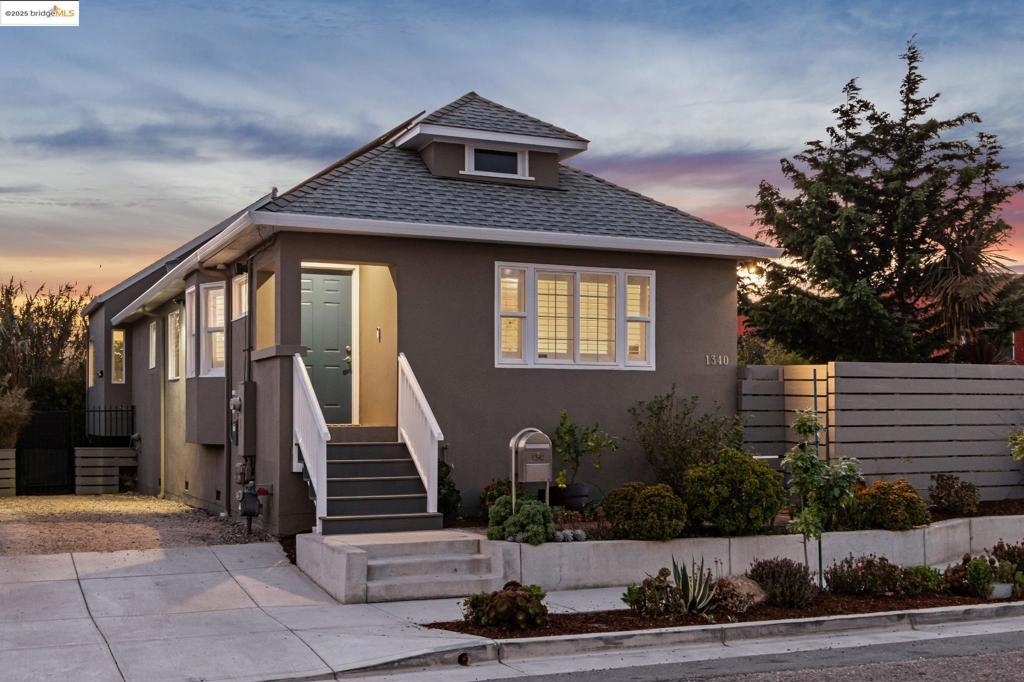 1340 Eighth Street is a quintessential Berkeley bungalow with a modern take. From the moment you step into this home you’ll notice that each room flows into the next. The brightly lit living room and modern kitchen flow together and make for the perfect entertaining home. The kitchen is equipped with modern stainless steel appliances and butcher block wood and metal countertops. This home features three bedrooms and two baths (one ensuite). At the rear of the home is a large, vaulted dining room with an in-wall gas fireplace. From there, make your way to one of the home’s yard spaces with access to the studio. The spacious garden studio with its own entrance and full bath makes a perfect space for in-laws or a flex workspace. From the studio exit out on to the private newly landscaped yard with luscious landscaping. This home has impressive sustainable features including a 5.6 kW solar panel system and a Home Energy Score of 10. More than just bricks and mortar, this home is all about convenience. Enjoy Philz Coffee, Boichik Bagels, Funky Elephant Thai, Whole Foods, Fieldwork Brewing, Donkey & Goat Winery, and so much more - just moments from your front door!