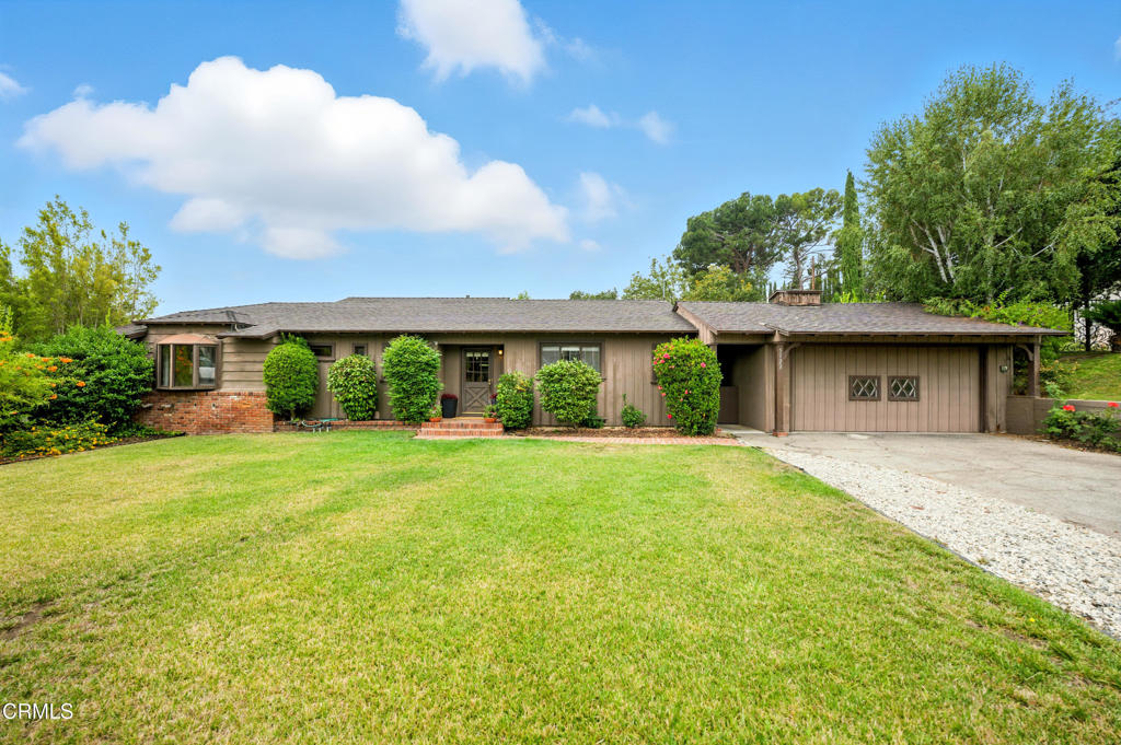 Location, Location, Location! On the market for the first time in 60 years, this well-loved La Canada gem presents an exceptional opportunity to own a spacious pool home on one of the most desirable Cul-De Sac locations in town. Nestled on generous 16,302 SF lot, this classic ranch style residence offers privacy, functional floor plan, and a prime location within the award winning La Canada School District. The interior includes 3 bedrooms featuring a large primary suite and an additional junior primary suite with walk-in closet. The living room includes recessed lighting and an ornamental fireplace. This room opens to the dining area with glass sliders offering views of the sparkling pool and detached cabana. A recently updated kitchen with stainless steel appliances offers access to a cozy den or office, powder room, and separate laundry area. The backyard has unlimited potential with its poolside cabana with Murphy Bed creating a flexible space to be used as a guest room, studio, or private office. Additional land at the rear of the lot is ripe for your imagination! Other features include Central Heat/Air, Solar (on agreement), mostly copper plumbing, and tankless water heater. The 2 car garage includes plentiful cabinetry, rear door, and attic storage. Whether you're looking to move in and enjoy or planning your dream renovation, 5123 Caroli Lane delivers location, space, and endless possibilities in one of the most sought-after neighborhoods in La Canada.