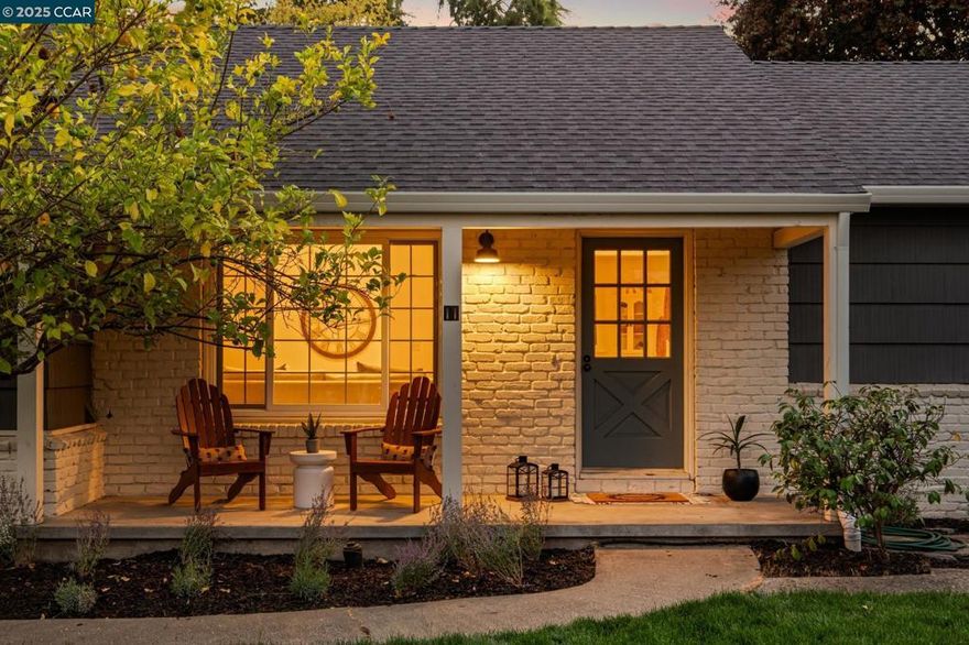 Absolutely the most charming home you can dream up. This (mostly) single level, darling home offers you an ideal layout in a stellar location. Main level offers two living spaces, formal dining area & open kitchen. The rear family room is THE coziest w/ new carpet & wallpaper freshly installed. Durable hardwood floors grace most of the home, w/ a stunning new terracotta tile floor recently laid in the kitchen. Interior has been painted throughout & captivating light fixtures from Walnut Creek Lighting Co illuminate this home perfectly. Best of all? What you don't notice right away: Dual paned Milgard windows throughout, new roof & skylights + new drainage system all around the home! And the yard? So much space: ample backyard offers fruit trees, covered back porch, covered mini cabana/serving area and a great blank slate for anything you can dream up: pool, ADU, fire pit!. Sprawling new front lawn, crepe myrtle trees + plants make this home one you'll be thrilled to pull up to every evening. Locationwise: a solid 10/10. This street is beloved for its get togethers, epically known for holiday decorating + 1950’s -like camaraderie. Just up the street is Lunardi's Shopping Center, Mona’s Restaurant, cafe & a gym! Best of all, PH BART, Hwy 680 + 24 are super close: commuter's dream!