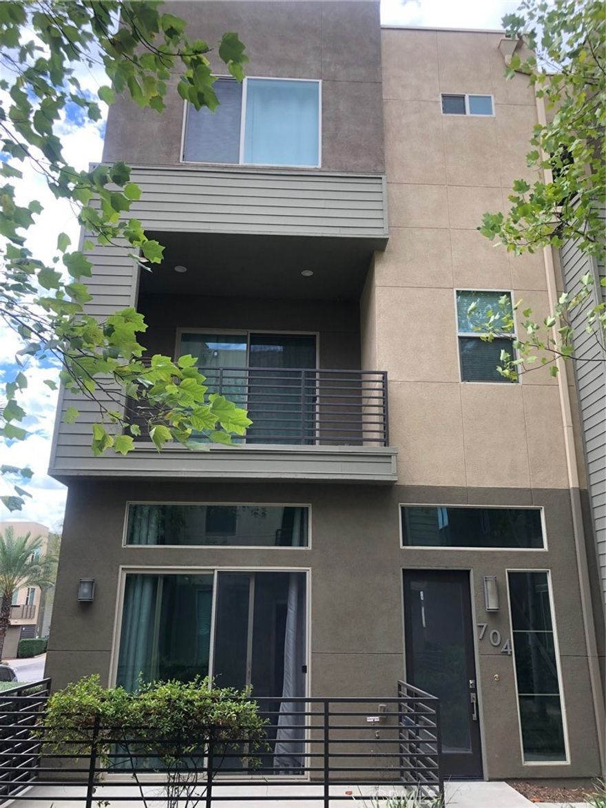 Just deduced $400 for quick Lease. Brand-new like home! Landlords only lived in the home for a couple days since 2017. Experience contemporary luxury in this end-unit, tri-level condo, ideally located in the sought-after Upland Central Live/Work community, easy access to Montclair Metrolink, Claremont Colleges, and major shopping centers like Costco and Montclair Mall. This spacious 4-bedroom, 3.5-bathroom residence has 1,976 square feet of meticulously designed living space perfect for families, professionals, or students seeking proximity to the prestigious Claremont Colleges. The first floor features a versatile live/work space or guest suite with a full bathroom 12 feet high ceiling, a private patio, and direct access to the 2-car garage with EV charger, which includes a tankless water heater. On the second level, enjoy an open-concept living and dining area with a balcony, a chef’s kitchen featuring quartz countertops, stainless steel appliances, pull-out shelving in cabinets, a walk-in pantry. The third floor offers three bedrooms, including a luxurious primary suite with high ceilings, a walk-in closet, a sliding barn door to the ensuite bath, dual sinks, a granite countertop, and a spa-like shower. A guest bathroom and separate laundry room with a washer and dryer complete this level. Included furniture: new refrigerator, new washer & dryer, dining table & chairs, sofa, new mattresses, other items on the photos. Residents enjoy premium HOA amenities including: a gated pool for relaxation and recreation, fire pit, BBQ area, and pet trail.