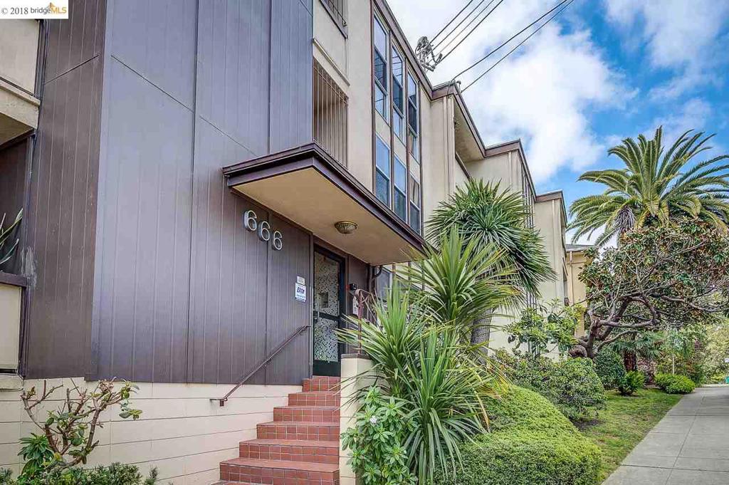 Outstanding location for this move-in ready 1BR/1BA condo in elevator building. Updated kitchen with quartz counters and Kraftmaid cabinets. Newer stainless steel appliances. Elegant tile flooring throughout. Newly refinished bath tub and new glass shower enclosure. Recessed ceiling lights with dimmer switches offer a great way to set the mood. Newer energy efficient dual-pane windows including floor to ceiling windows in living room. Updated electrical panel. Freshly painted interior. Balcony off of kitchen. Easy access to public transportation and freeway on-ramps. Approved FHA building!