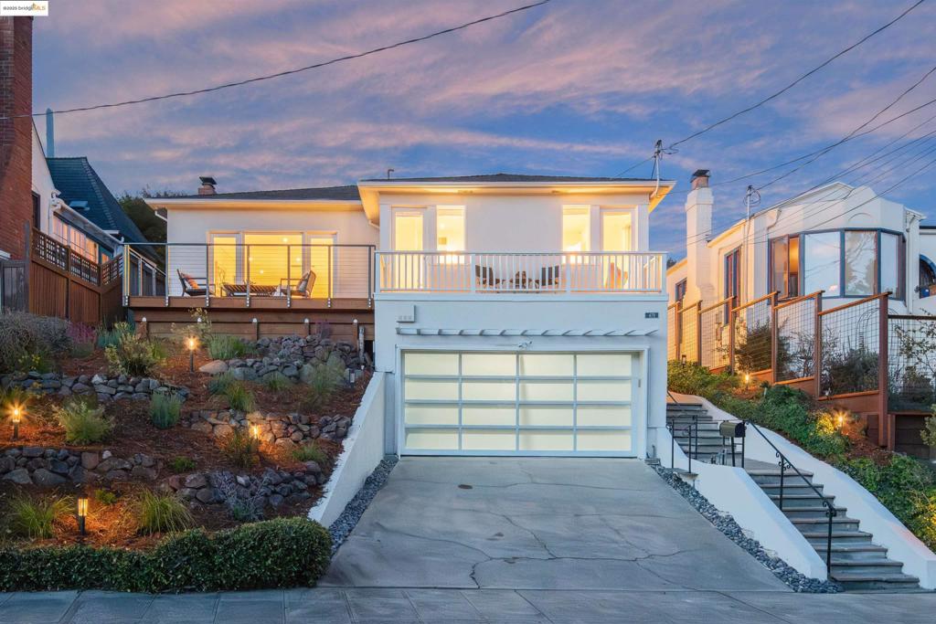 Light, space, and bay views define this beautifully updated smart home with many high tech improvements for modern convenience. Inside, the remodeled kitchen and bathroom offer timeless style, while the combination living/dining room opens through French doors to a level private garden that extends daily living outdoors. The home boasts an ideal layout with three bedrooms* and one and a half bathrooms all on one level. Well-maintained over the years with many thoughtful upgrades—including central air conditioning, a 200-amp electrical panel, seismic retrofitting, and a roof replaced just six years ago. The two-car attached garage with interior access is paired with a versatile utility area that offers ample storage and flexibility to meet modern needs. Convenient to the natural beauty of Tilden Park’s trails and open spaces, and close to the shops and cafés along Arlington Avenue, this home balances views, quality improvements, and a setting that connects to both nature and community. Bed count differs. Buyer to investigate.