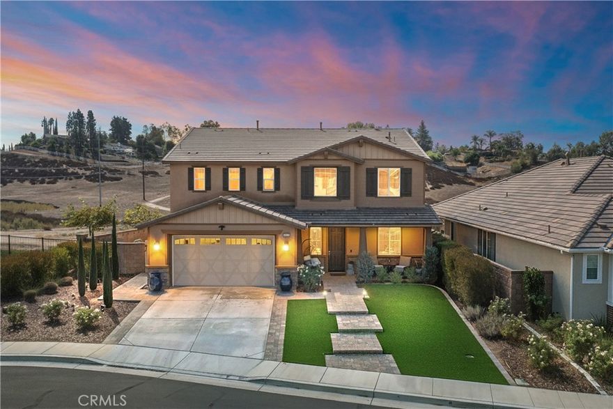 Welcome to this stunning 5-bedroom, 3.5-bath home in the gated Nicolas Heights community of Temecula. Offering 3,648 sq. ft., a 3-car tandem garage, and 24 solar panels that will be paid off at close of escrow, this home blends comfort and efficiency. Tucked at the end of a cul-de-sac with no neighbors behind or to the right, you'll enjoy wide-open meadow views and beautiful sunsets. Inside, the open floor plan features a downstairs office, a convenient first-floor bedroom, and a chef's kitchen with granite countertops, stainless steel appliances, a center island, and double ovens that flow seamlessly into the family room filled with natural light.



Upstairs, a spacious loft leads to four bedrooms and the laundry room, including a primary suite with a soaking tub, walk-in shower, and walk-in closet. Step outside to your private retreat with a pool, spa, and waterfall feature. All this in a gated community just minutes from award-winning Temecula wineries, top schools, shopping, and dining.