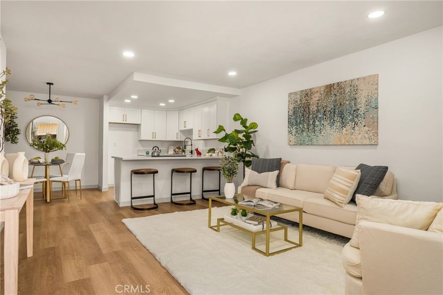 Enjoying the comforts of home should cause you to ask, “Why Go Out?”. We
redesigned this ground floor home with a walk-in shower and open concept living
spaces so that daily living would make you feel special. We have created a space for
you that is Convenient, Elegant, Beautiful, Accommodating, Entertaining and Easy to
Clean. You’re going to love it. The open concept entertainment style kitchen features a
flush mounted electric range at counter height that keeps you connected to your guests
and lets you enjoy watching tv while cooking in the kitchen. We wanted you to have
access to lots of counter space so we built in a top loading Microwave drawer that can
be used as an oven or a warming drawer. We had so much fun opening and closing it
with one touch that we know you will, too. It may be the only cooking appliance you use
in the kitchen because it’s just so much fun to use. The home is spacious enough to
host family and friends and cozy and convenient enough for those private moments
where you just want to relax and sip black coffee in bed. There are so many options for
you to enjoy and too many upgrades to list here so we provided a sheet that has a
partial but comprehensive list for you to review.
This particular unit is just across the walkway from the entrance to the gym, pool,
laundry room, and mailboxes. You don’t have to use any steps if you don’t want to. It
comes with its own garage and you may request one additional assigned covered
parking space.
All of the units here at Park Ridge are conveniently located across the street from the
Lake at Craig Park, a few short minutes from shopping, restaurants and services, and
about a mile away from Cal State University Fullerton. We all enjoy a resort style pool
and hot tub with a very well equipped gym, private tennis courts and a basketball hoop.
Finding a well designed home like this with everything already done for you, however, is
about as rare as winning the lottery. This one won’t last long. It has better quality
upgrades than most newly built homes. Call now before this one gets away.
***Additional Assigned Covered & Uncovered Parking Space Is Available Through The Property Management Company***