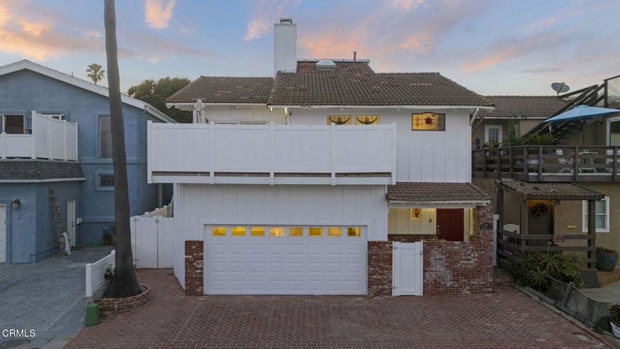 Just steps from the sand with beautiful ocean views! This beautiful three story, 4 + 3 Pierpont home is the perfect way to experience Ventura. One the first floor you will find two living areas with brand new vinyl flooring, a bedroom and a bathroom. Just up the stairs you will find the spacious and update kitchen, equipped with a kitchen island, stainless steal appliances a direct access to the second floor balcony. On this level is another living area, a den with a fireplace, and another bedroom with an en-suite bathroom. Both bathrooms on the second floor are spacious with double vanities! The large sundeck off the den and living area offers beautiful ocean views. The third bedroom is the the third floor with a large walk in closet and a personal roof top deck. With two decks, a balcony and large backyard, this home will be perfect to enjoy all of Ventura's sunny days!Located in the highly desirable Pierpont community near parks, shopping and local restaurants!Washer, Dryer and Refrigerator in unit.Gardener Included. (every other Monday)Small pets may be considered for $500 Deposit.Attached two car garage.Tenant pays all utilities.