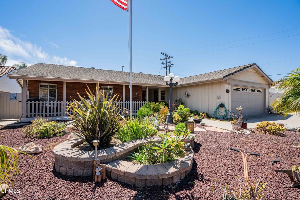 Welcome to this beautifully designed custom three-bedroom, two-bathroom single-story home, perfectly situated between two established tracts in Ventura. Offering a blend of comfort and functionality, this residence features a custom kitchen with granite countertops, rich maple cabinetry, and ample space for cooking and entertaining.The thoughtfully planned layout provides a spacious feel throughout, while modern conveniences such as air conditioning ensure year-round comfort. Outdoors, you'll find a low-maintenance yard with turf, ideal for relaxing without the hassle of heavy upkeep. For those with recreational vehicles or extra parking needs, the property boasts a huge RV space complete with a 50-amp circuit. Home also has solar.This home combines the best of custom design, modern amenities, and practical features, making it a standout choice in Ventura.