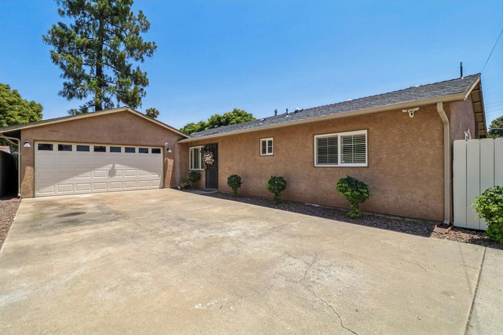 Welcome to 1163 Peach Ave a single level 3 bed 2 bath turnkey move-in ready property; set back for more privacy and less traffic. Featuring a gourmet kitchen with stainless steel appliances, custom cabinetry, and extra large eat-in bar. Bright and open with skylights, plank flooring, a cozy fireplace and nice size primary bedroom; makes it really feel like "Home". Open the sliding door in the living area and you'll discover indoor-outdoor living with a covered patio, built-in bar, perfect for entertaining year-round. The landscaped backyard includes a small healthy orchard with avocados and various fruits, plus a large shed for extra storage and all your gardening tools. You will also find lots of parking with plenty of space in the driveway for a trailer/boat/camper and keep your vehicles/belongings protected in the spacious 2car garage. Combine this with easy access to freeways/amenities ,solar and you'll be hard pressed to find a comparable home in this price range.