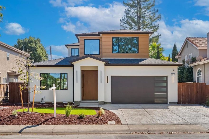 Brand-new construction LIVING SPACE 2874 SQFT INCLUDING MAIN HOUSE 2076 SF AND ADU 798 SF. GARAGE IS 450SF. LARGE BACK PATIO FOR OUTDOOR ENTERTAINMENT. Welcome to this expansive 6-bedroom, 5-bathroom residence located in the sought-after city of Cupertino. This home is perfectly designed for both grand entertaining and comfortable family living. The open-concept kitchen is equipped with modern appliances and ample cabinetry, making it a chef's delight. Central AC ensures year-round comfort, while central forced air-gas heating keeps you cozy during cooler months. The flooring throughout the home is elegant and easy to maintain, providing a seamless flow between rooms. Convenience is key with an efficient laundry area designed to make chores a breeze. Situated within the Cupertino Union School District, this property offers a family-friendly environment in a vibrant community. Don't miss the opportunity to own a piece of Cupertino with this well-appointed home.