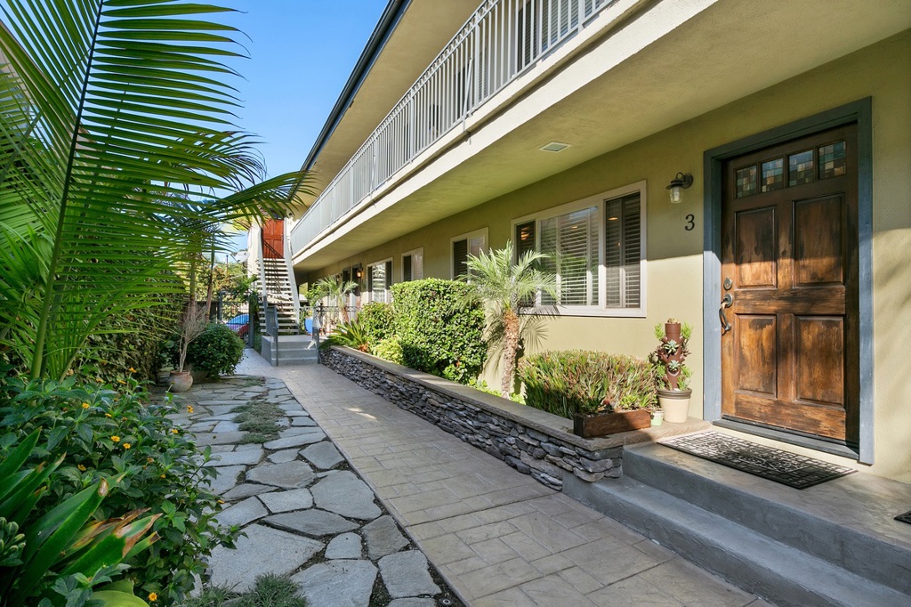 Welcome home to this picture perfect complex in one of SD's most desired neighborhoods, Normal Heights,. Darling downstairs unit features beautiful cherrywood flooring, granite counters in kitchen with travertine backsplash, stainless steel appliances, upgraded tile in bath and much more. Unit features in-unit laundry hook ups but complex has free access to machines in common area. Landscaped complex with only 12 units offers a welcoming sense of community just blocks from the best of both neighborhoods. Neighborhoods: Normal Heights Complex Features: , Equipment: Range/Oven Other Fees: 0 Sewer: Sewer Connected Topography: LL