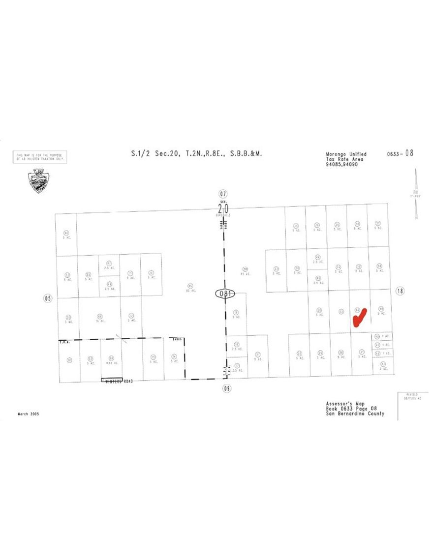 Very Nice 5.0 acre lot!  Power pole on Papoose Trail! ** Enjoy Beautiful views of the desert in a peaceful setting.  OR, add this great parcel to your investment portfolio!  29 Palms is an entryway to the Joshua Tree National Park. 



Try using an address of 68856 Papoose Trail. This will get you close to the lot. This is NOT the lot.

Buyer to verify and satisfy themselves regarding all aspects pertaining to subject property including but not limited to legal access.