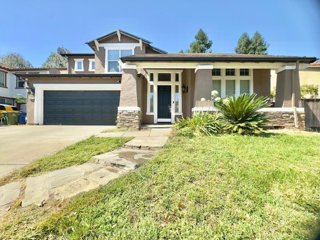 Welcome to this meticulously maintained 4-bedroom, 2.5-bath residence with nearly 2,300 sq ft of living space, thoughtfully designed for comfort and functionality. The inviting open layout features soaring vaulted ceilings that flood the home with natural light, a bright formal living room, a cozy fireplace, and a spacious family room perfect for gatherings. Tile flooring and plush high-end carpet add both style and warmth throughout. The chefs kitchen shines with granite countertops, stainless steel appliances, and ample cabinetry, creating a central hub for daily meals and entertaining. A formal dining area adds elegance, while the very functional floor plan provides two distinct living rooms for flexibility. Upstairs, generously sized bedrooms include a luxurious primary suite with a huge bathroom featuring both shower and soaking tub. A rare 3-car garage offers abundant storage, electric charger, and space for hobbies. Located near top-rated schools and beautiful community parks with playgrounds and trails, this home offers the perfect blend of lifestyle, comfort, and convenience. Shopping, dining, and freeway access are all just minutes away. Dont miss the chance to make this Elk Grove gem yours!
