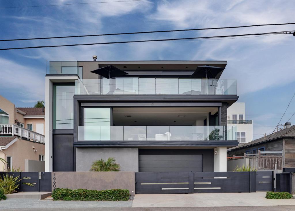 Custom Ocean Home built from the ground up and completed in 2021! A rare opportunity to own a one-of-a-kind modern ocean-view residence, perfectly positioned on one of Carlsbad’s most desirable streets with endless ocean and white-water views. This luxury beach home sits in front of one of San Diego County’s top three beaches, with direct sand access just steps away.Designed for the ultimate in coastal living, the home features striking contemporary architecture, seamlessly blending with its natural surroundings. The façade showcases Porcelanosa XLight and Delta Millworks Accoya Wood, anchored by a dramatic 14-foot steel entry door by Noe Design and Solid Plan Engineering, framed by a 10-foot transom window for a stunning first impression. Inside, the open-plan layout is bathed in natural light, with soaring 10-foot ceilings, Porcelanosa flooring, and floor-to-ceiling glass walls that frame breathtaking ocean vistas. Expansive 33-foot decks on the second and third levels create seamless indoor-outdoor living, inviting you to experience the beauty of the coastline from every room.The owners spared no expense in designing a home that exudes both luxury and functionality. Every detail has been thoughtfully curated, including commercial-grade glass sliders and doors, an elevator, two laundry rooms, two outdoor showers, a 2.5-car garage, and a private security gate with two separate entrances. Smart home technology and top-of-the-line appliances elevate the living experience. This extraordinary home embodies refined coastal elegance, offering an unparalleled connection to the ocean in one of San Diego County’s most coveted locations.The first level features a secondary bedroom with an ensuite bath, a laundry room, and a powder room. A sleek U-shaped steel staircase with post-glass railing and a private elevator provide access to each floor. On the main level, a neutral, achromatic color palette serves as the perfect backdrop, allowing the sweeping ocean views and vibrant sunsets to take center stage. The gourmet kitchen is a chef’s dream, outfitted with Wolf and Sub-Zero appliances, a double oven, and an expansive island with bar seating. Crafted slab-style cabinetry, quartz countertops, under-cabinet lighting, and a dry bar with an under-counter wine fridge maximize functionality with a timeless aesthetic. The living and dining areas are anchored by a stately gas fireplace and framed by 30-foot sliding panel glass doors, offering a seamless transition to a serene alfresco living experience. The second level includes two additional secondary bedrooms, a full bath, and an extra half bath, ensuring ample space for family and guests.The third floor is dedicated to the luxurious primary suite, where breathtaking coastal vistas set the scene for an unparalleled retreat. Wake up to the soothing sound of waves and soft morning light filtering through expansive sliding glass doors, opening to your private ocean-view deck. The resort-worthy ensuite boasts dual vanities, backlit vanity mirrors, a glass-enclosed shower, a private water closet, and two custom walk-in closets with built-in cabinetry. This level also includes a second laundry room, a half bath, and a bar with a fridge, freezer, and sink for added convenience. The backyard features two outdoor showers, a spa, and a Lynx 30” grill. Additional features include an attached 2.5-car garage, Tesla charger, Lutron lighting system, automated Somfy window treatments, Sonos whole-house sound system, and Arcadia windows, doors, and sliders throughout. Nestled along the ocean side of the iconic Pacific Coast Highway, with beach access just across the street and a short walk to Carlsbad Village’s vibrant arts, culture, and dining scene, this home offers an unbeatable location with easy access to the train station and I-5. A contemporary coastal sanctuary, designed for the ultimate beachside lifestyle—welcome home!