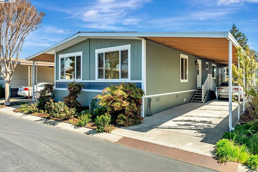 This beautifully updated home is move-in ready and located in a desirable senior community. Offering 1,536 sq. ft. of living space plus a rare 150 sq. ft. insulated deck room and 180 sq. ft. covered deck, you’ll enjoy over 1,850 sq. ft. in total. The bright and open floor plan includes a living room, dining area, family room, and an island kitchen that opens to the family room and deck room. Additional features include a full-length carport with space for three cars, a laundry room, and a newer 5’ x 12’ storage shed. Extensive interior upgrades showcase sheetrocked and textured walls and ceilings, dual-pane windows, newer luxury vinyl tile flooring, plush carpeting, cordless real wood blinds, and 36-inch wide doors throughout. Central gas heating and air conditioning provide year-round comfort. Don’t miss this fantastic opportunity to own a beautifully remodeled home in a well-maintained senior community. Fireplaces: NO