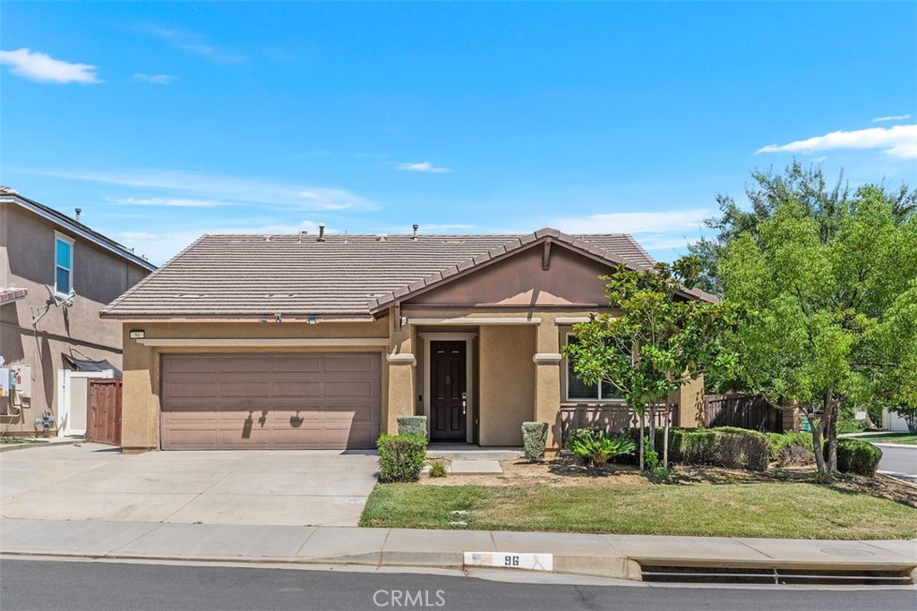 Welcome to 96 Luna Avenue, located in a quiet Beaumont neighborhood, this charming single story residence features 3 spacious bedrooms, 2 full bathrooms, and an open-concept layout with approximately 1,501 square feet of living space. Built in 2011, the home sits on a generous 6,098 square foot corner lot and boasts an inviting living area that flows seamlessly into the dining room and kitchen. The kitchen is equipped with granite countertops, a gas stove, microwave, dishwasher, refrigerator, and ample cabinetry, perfect for both everyday living and entertaining. The primary suite offers a walk-in closet and a full bathroom with a tub and shower combination. Additional highlights include central heating and air conditioning, an in-unit washer and dryer, and a two-car attached garage. Enjoy energy efficiency with fully paid-off solar panels and a low-maintenance backyard featuring a covered patio ideal for outdoor relaxation. With no HOA and a convenient location near shopping, dining, and freeway access, this home is truly a must-see!